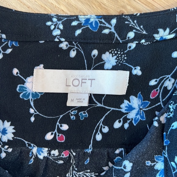 Ann Taylor Loft Floral Long Sleeve Dress Size M - Picture 9 of 11